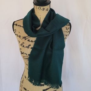 Vintage Hunter Green and Black Scarf